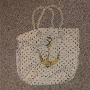 Anchor print tote bag